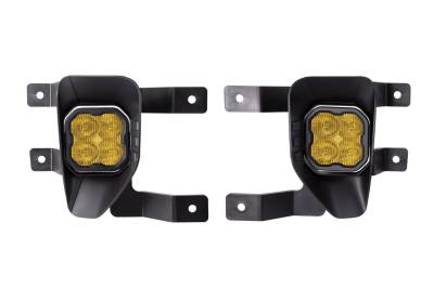 Diode Dynamics - Diode Dynamics SS3 Amber Sport LED Fog Light W/Backlight For 2019 Chevy 1500 LD - Image 1