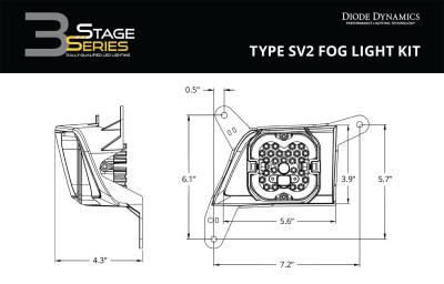 Diode Dynamics - Diode Dynamics SS3 White Sport LED Fog Light W/Backlight For 19-21 Chevy 1500 - Image 3