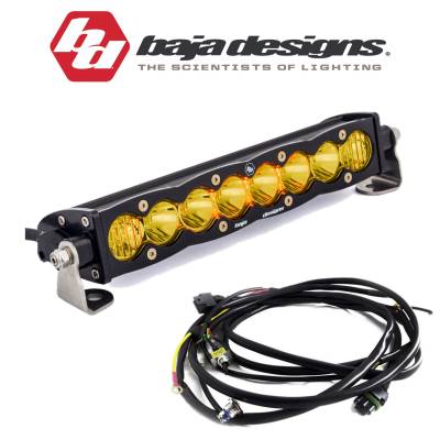 Baja Designs - Baja Designs 10" S8 Amber Driving/Combo Light Bar W/ Toggle Harness & Backlight - Image 1