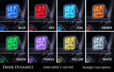 Diode Dynamics - Diode Dynamics Stage Series 5" White Sport Universal Single LED Flood Light Pod - Image 6