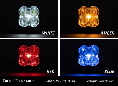 Diode Dynamics - Diode Dynamics Stage Series 3" White Sport Universal LED Flood Light Pod Set - Image 6
