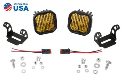 Diode Dynamics - Diode Dynamics Stage Series 3" Yellow Sport Universal LED Driving Light Pod Set - Image 2