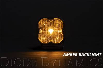 Diode Dynamics - Diode Dynamics Stage Series 3" 6000K Amber Sport Universal LED Fog Light Pod Set - Image 5
