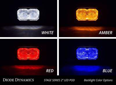 Diode Dynamics - Diode Dynamics SS2 Sport White Universal Fog Light Pod Set W/ Amber Backlight - Image 7