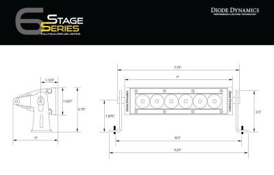 Diode Dynamics - Diode Dynamics Stage Series 6 SAE/DOT Amber LED Universal Flood Light Bar - Image 5