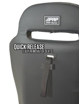 PRP Seats - PRP GT/SE Black & Gray Suspension Front & Rear Seats For 15+ Polaris RZR 4 Door - Image 5