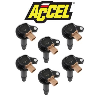 ACCEL - Accel Black Supercoil Ignition Coils For 11-16 F-150 3.5L Ecoboost W/ Tan 3-Pin - Image 1