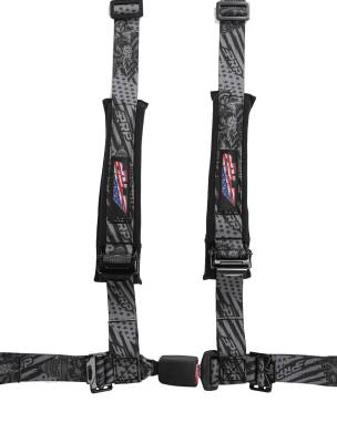 PRP Seats - PRP 4.2 New Glory Black/Gray 4-Point Adjustable 2" Belt Harness/Auto Latch Pair - Image 6