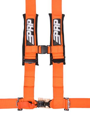 PRP Seats - PRP 4.3 Orange 4-Point Adjustable Harness With 3" Belts & Sewn in Shoulder Pads - Image 6