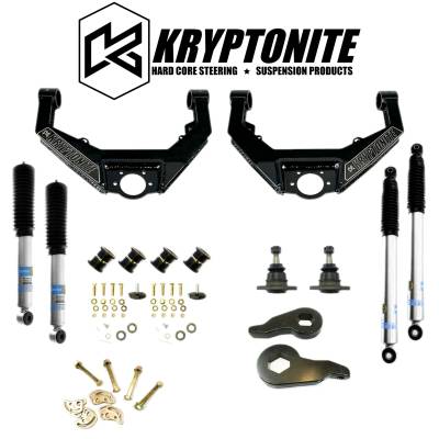 Kryptonite - Kryptonite Stage 3 Leveling Kit/Bilstein Shocks/Cam Bolts For 01-10 GM 2500/3500 - Image 1