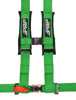 PRP Seats - PRP 4.3 Green 4-Point Adjustable Harness With 3" Belts & Sewn in Shoulder Pads - Image 2