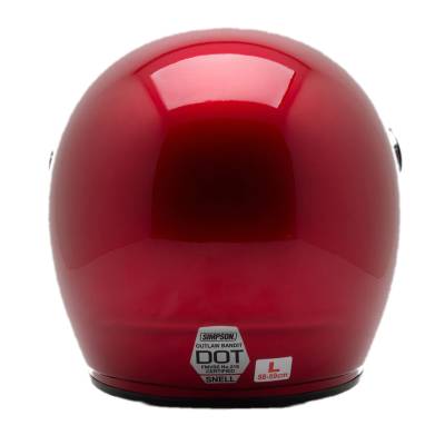 Simpson Racing Products - Simpson Racing Products Outlaw Bandit Motorcycle Helmet - Candee Red - Image 4