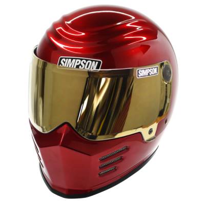 Simpson Racing Products - Simpson Racing Products Outlaw Bandit Motorcycle Helmet - Candee Red - Image 6