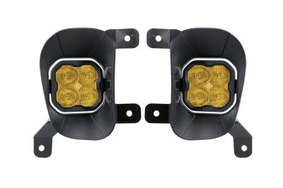 Diode Dynamics SS3 Sport Yellow LED SAE Fog Light Kit For 2013-2018 RAM 1500 - Image 1