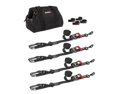SpeedStrap - SpeedStrap UTV/SXS Kit 1.5″ Black Strap Ratchet Tie-Down Kit W/ Tool Bag - Image 1