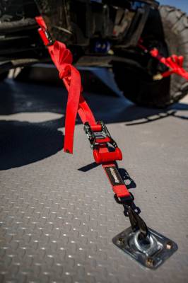 SpeedStrap - SpeedStrap UTV/SXS Kit 1.5″ Red Strap Ratchet Tie-Down Kit W/ Tool Bag - Image 4