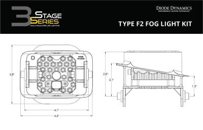 Diode Dynamics - Diode Dynamics SS3 Pro White SAE Type F2 Fog Light For 2015-2020 Ford F-150 - Image 7