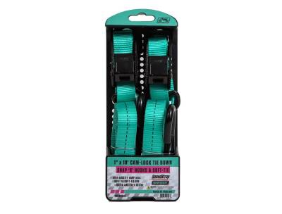 SpeedStrap - SpeedStrap Shreddy 1"x10' Cam-Lock Tie Down W/ Snap S-Hooks and Soft Tie(2-Pack) - Image 2