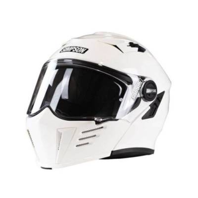 Simpson Racing Products - Simpson Racing Products Mod Bandit Motorcycle Helmet White - Medium - Image 1