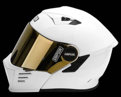 Simpson Racing Products - Simpson Racing Products Mod Bandit Motorcycle Helmet White - Medium - Image 3