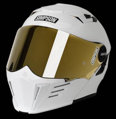 Simpson Racing Products - Simpson Racing Products Mod Bandit Motorcycle Helmet White - Medium - Image 2