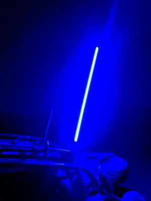 5150 Whips 1FT Hyper Color Single Blue LED Whip Light With Magnet Mount & Flag - Image 1