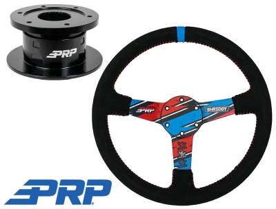 PRP Seats - PRP Shreddy Deep Dish Steering Wheel W/ Quick Release 6 Bolt Hub For Polaris RZR - Image 1