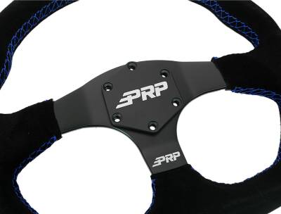 PRP Seats - PRP Blue Stripe CompR Suede Steering Wheel W/ QR 6-Bolt Hub For John Deere Gator - Image 3