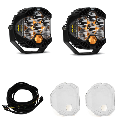 Baja Designs - Baja Designs LP6 Pro LED Driving/Combo Light Kit w/ Wiring & Clear Rock Guards - Image 1