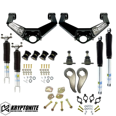 Kryptonite - Kryptonite Stage 3 Leveling Kit With Bilstein Shocks For 11-19 GM 2500HD 3500HD - Image 1