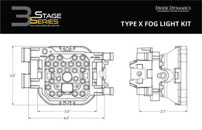 Baja Designs - Diode Dynamics SS3 LED Pro Amber Fog Light Kit For 08-14 Subaru Legacy/WRX/STi - Image 4
