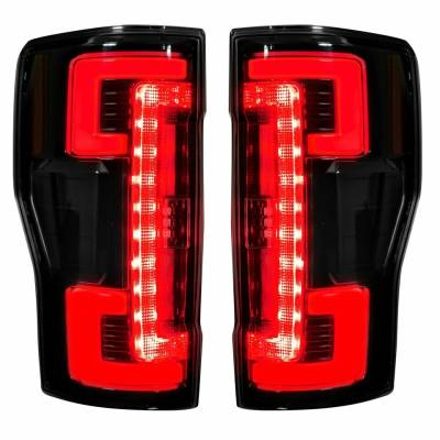 Recon Lighting - Recon Dual U-Bar Smoked Lens OLED Tail Lights For 2017-2019 Ford 6.7L Super Duty - Image 2