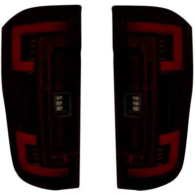 Recon Lighting - Recon Dual U-Bar Dark Red Lens OLED Tail Lights For 2017-2019 Ford Super Duty - Image 3