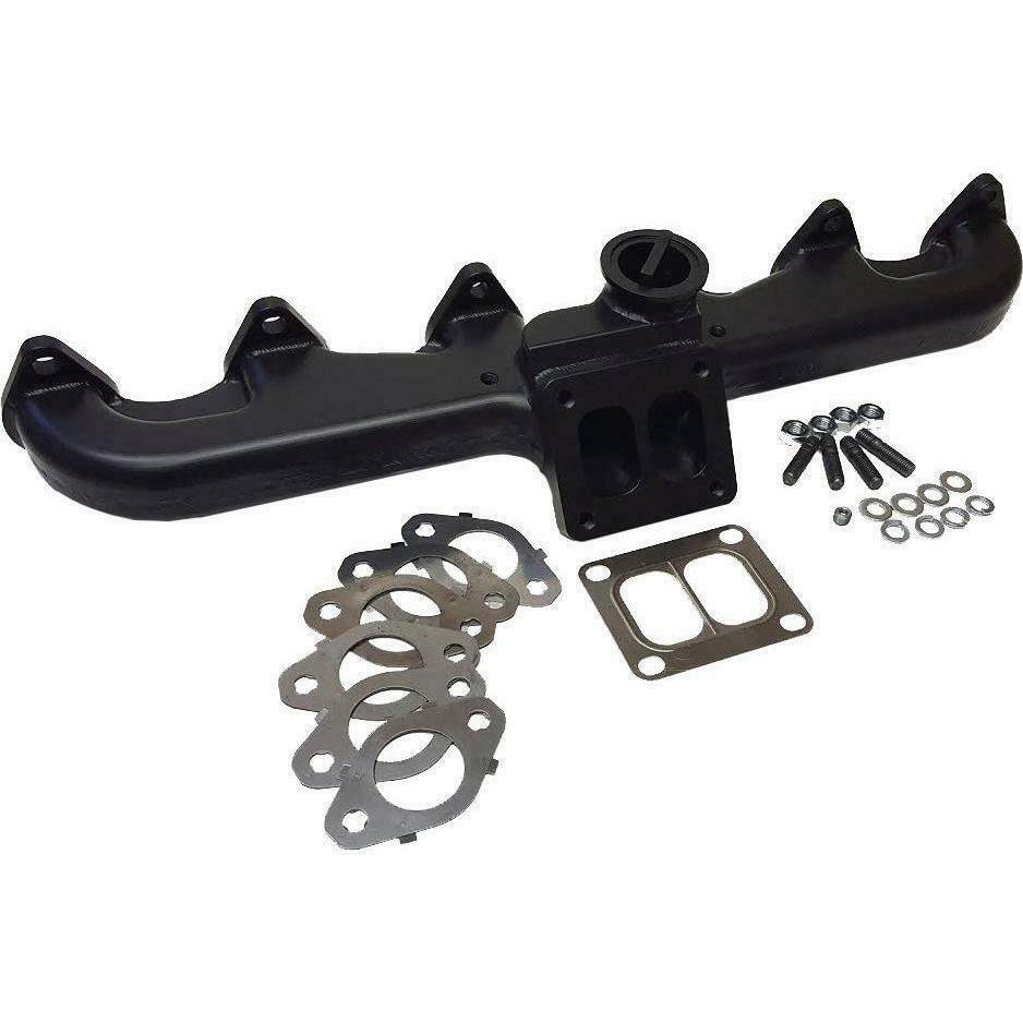 Image of Steed Speed T4 Angled Turbo Flange Manifold With Wastegate For 98.5-02 5.9L Cummins