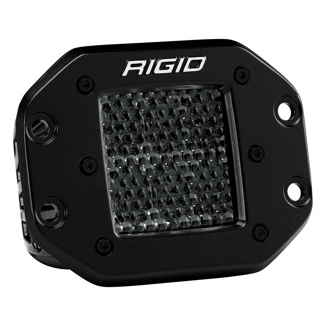 Image of Rigid Industries Spot Diffused Midnight Flush Mount Pair D-Series Pro 212513BLK