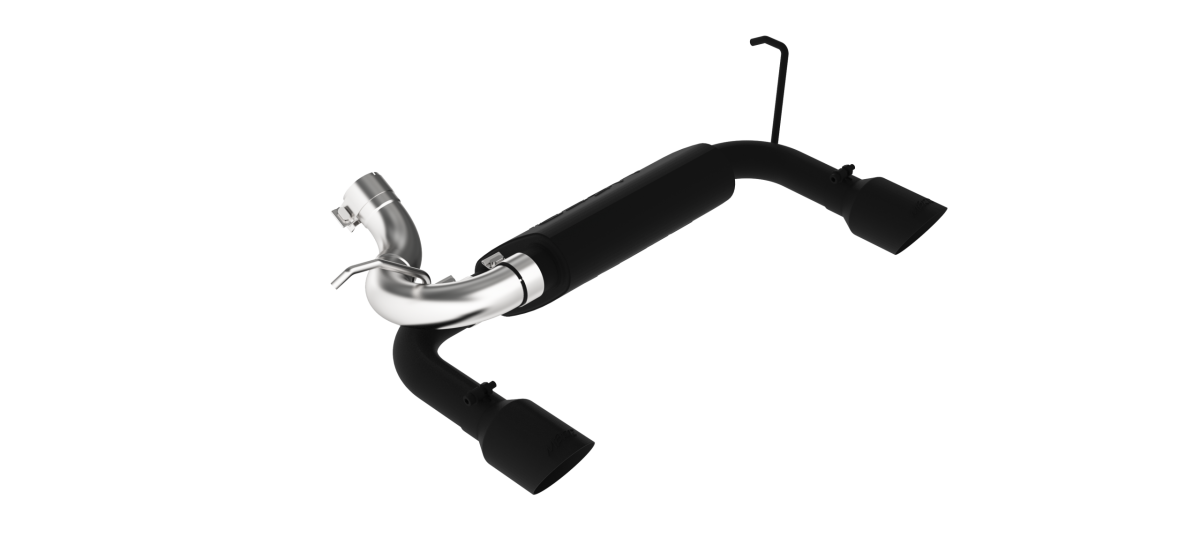 Image of MBRP Axle Back Dual Rear Exit Black For 07-18 Jeep Wrangler/Rubicon JK 3.6L/3.8L V6 S5528BLK