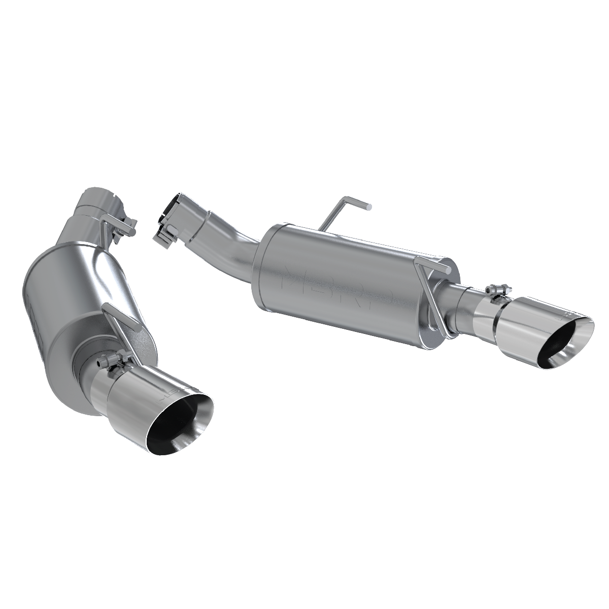 Image of MBRP Dual Mufflers Axle Back Split Rear For 05-10 Ford Mustang GT 4.6L S7200AL