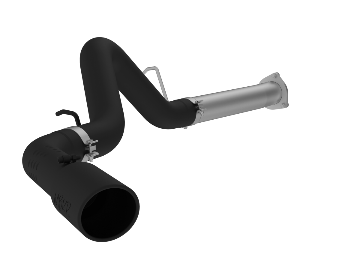 Image of MBRP 4 Inch Filter Back Single Side Black Coated For 07-10 Silverado/Sierra 2500/3500 Duramax All LMM S6026BLK