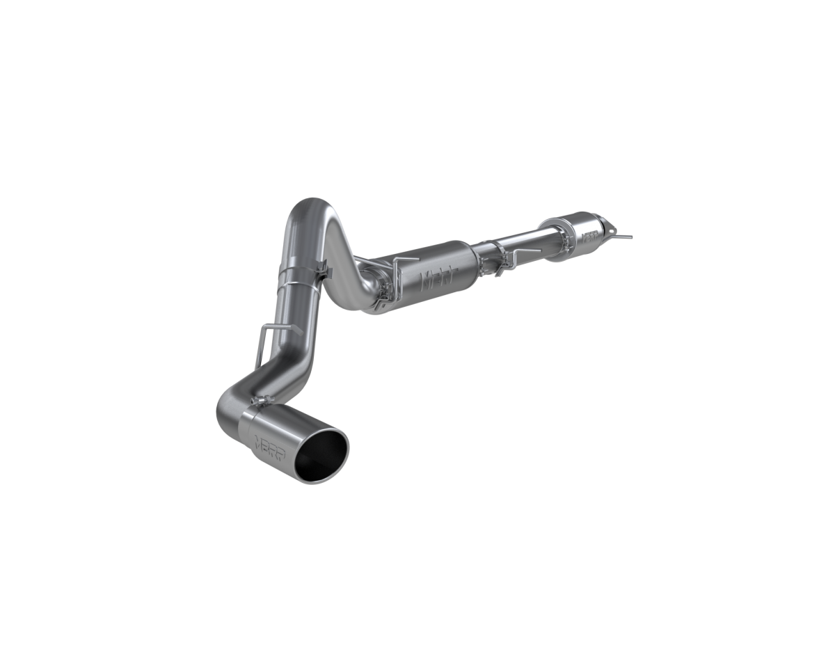 Image of MBRP Silverado/Sierra 4 Inch Cat Back Exhaust System Single Side Exit 20-20 Silverado/Sierra 2500/3500 HD 6.6L V8 Installer Series S5093AL