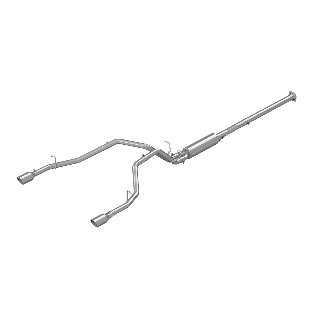 Image of MBRP Cat Back Exhaust System Dual Split Rear Aluminized Steel For 19-20 RAM Hemi 1500 5.7L S5152AL