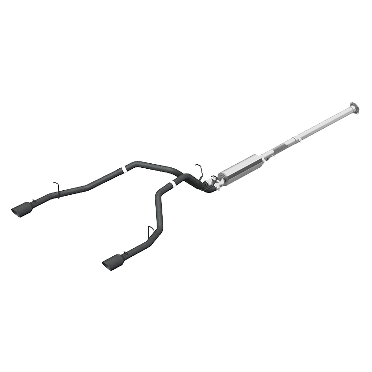 Image of MBRP Cat Back Exhaust System Dual Split Rear Black Coated For 19-20 RAM Hemi 1500 5.7L Crew/Quad Cab S5152BLK