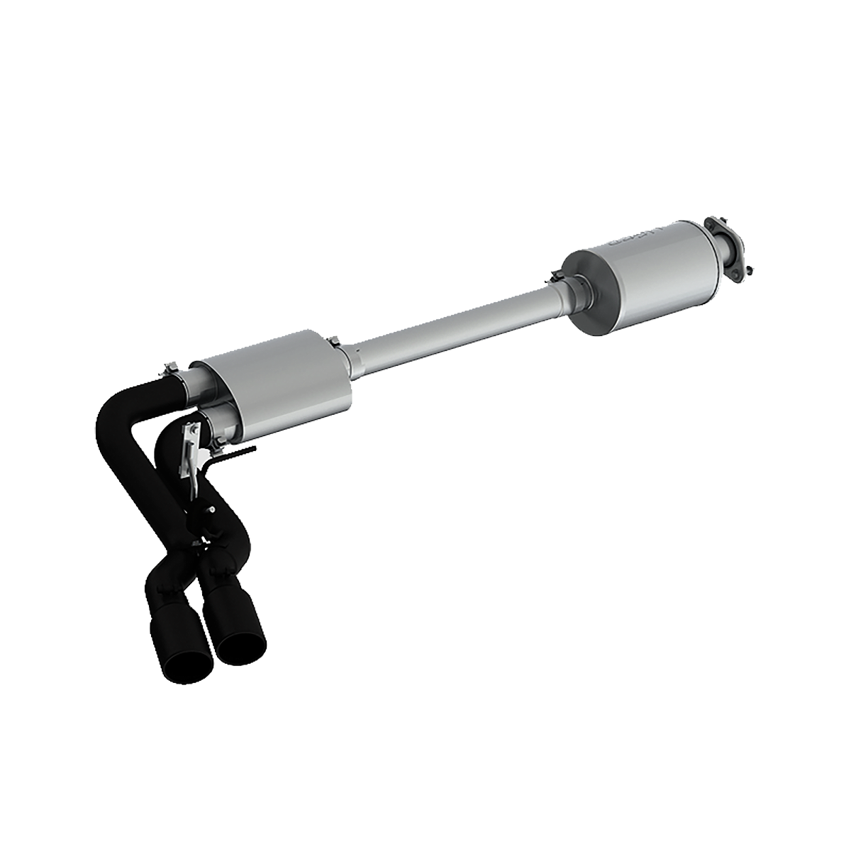 Image of MBRP 3 Inch Cat Back Exhaust System Pre-Axle Dual Outlet Black Coated Street Version For 15-20 Ford F-150 S5262BLK
