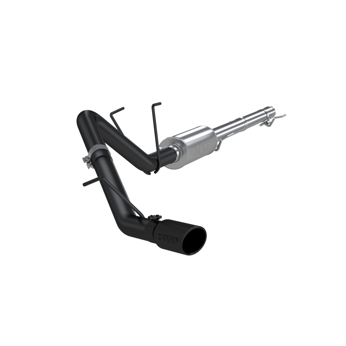 Image of MBRP Dodge 3 Inch Cat Back Exhaust System Single Side Exit Exhaust Black Series For 09-18 RAM 1500 5.7L S5142BLK