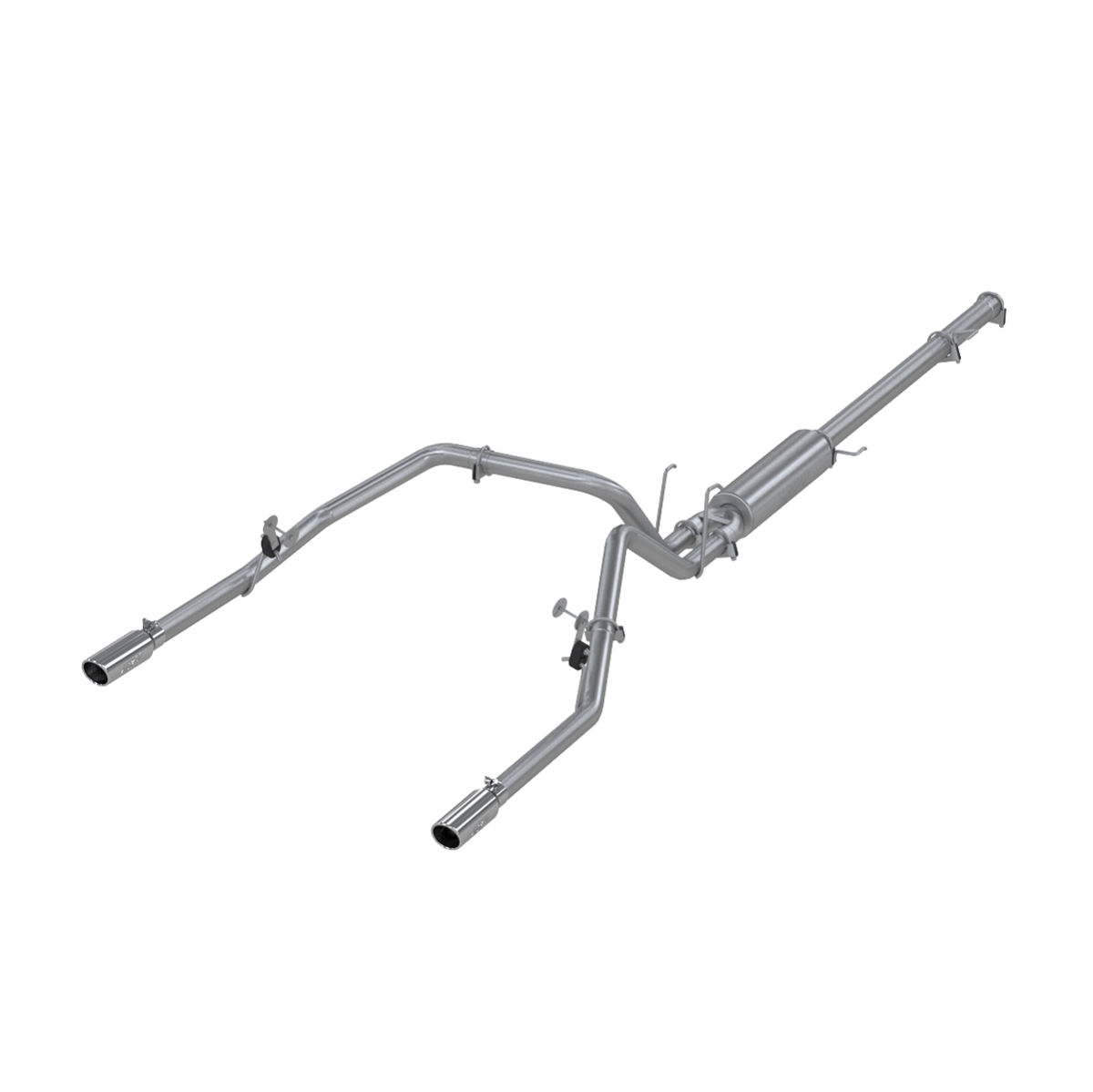 Image of MBRP 3 Inch Cat Back Exhaust System Dual Split Rear For 06-08 Dodge Ram Hemi 1500 5.7L Standard Cab/Crew Cab/Short Bed Aluminized Steel S5126AL