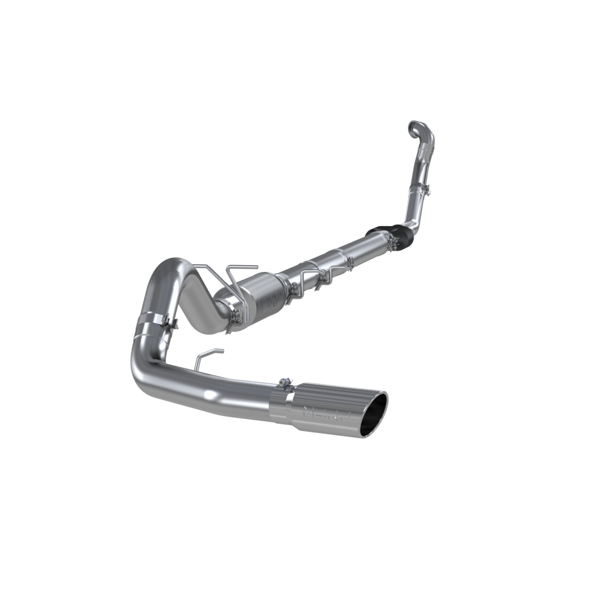 Image of MBRP 4 Inch Turbo Back Single Side Exit Aluminized 3 Inch DownPipe Aluminized Steel For 94-97 Ford F-250/350 7.3L Powerstroke S6218AL