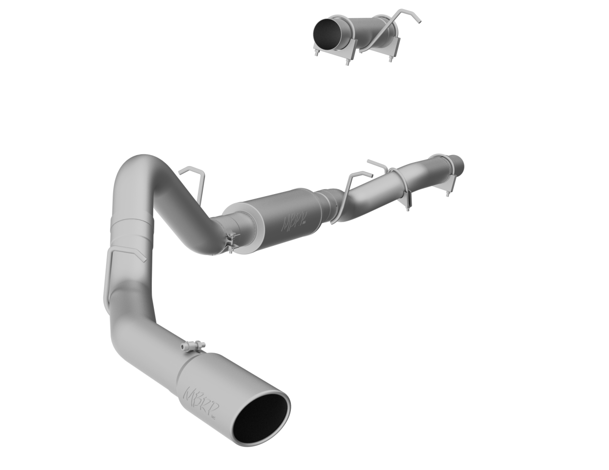 Image of MBRP 4 Inch Cat Back Exhaust System Single Side T409 Stainless Steel For 06-07 Silverado/Sierra 2500/3500 Duramax S6012409
