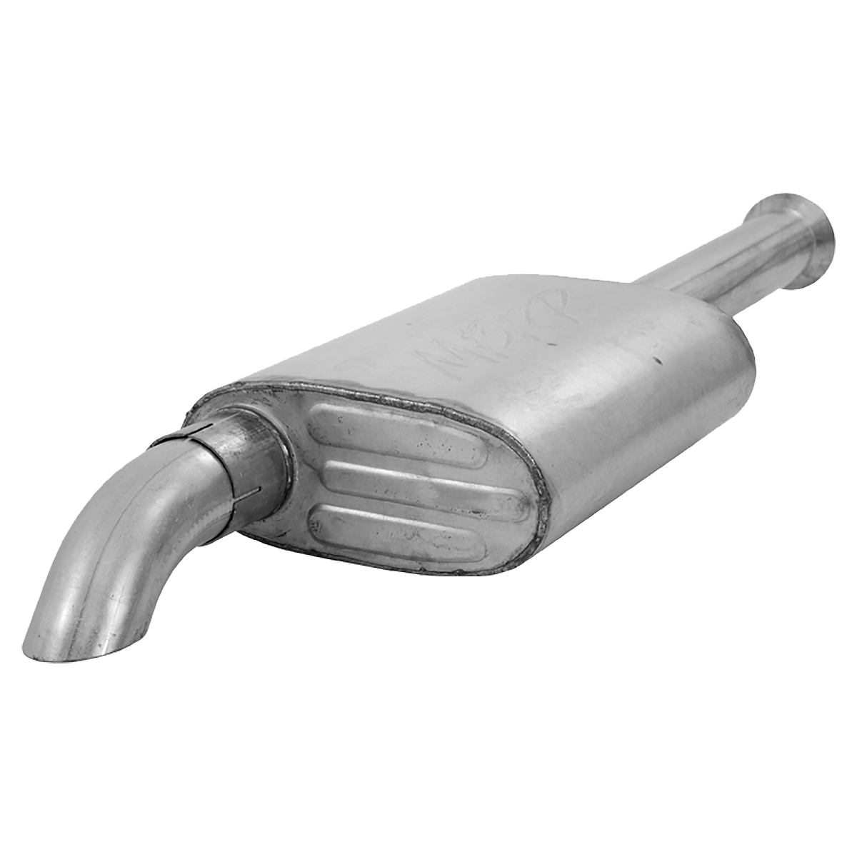 Image of MBRP 2.5 Inch Cat Back Exhaust System For 00-06 Wrangler TJ Inline 4 2.5L Inline 6 4.0L Unlimited Single Off-Road Turn Down T409 Stainless Steel S5522409