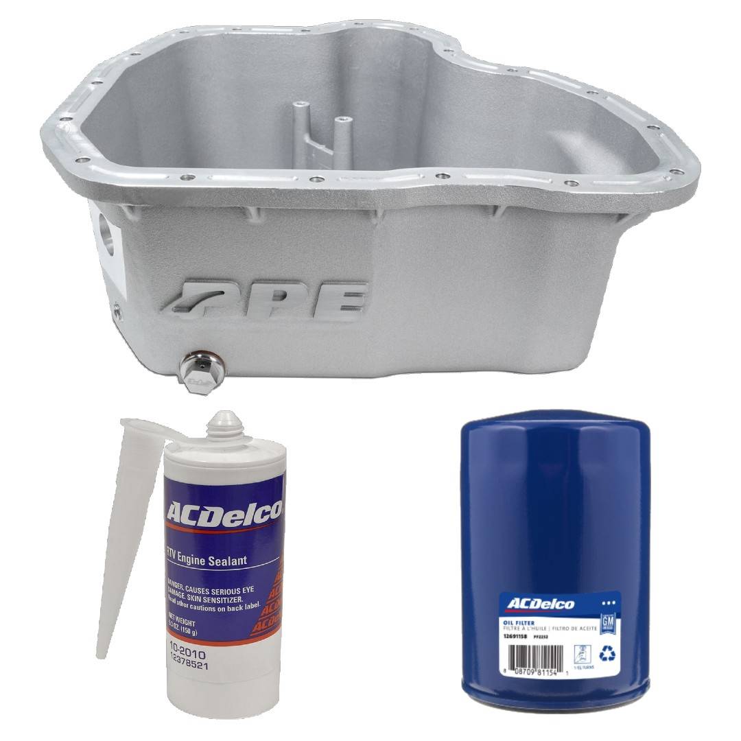 Image of PPE Raw Deep Oil Pan With ACDelco Filter & RTV Sealant For 11-16 6.6L Duramax