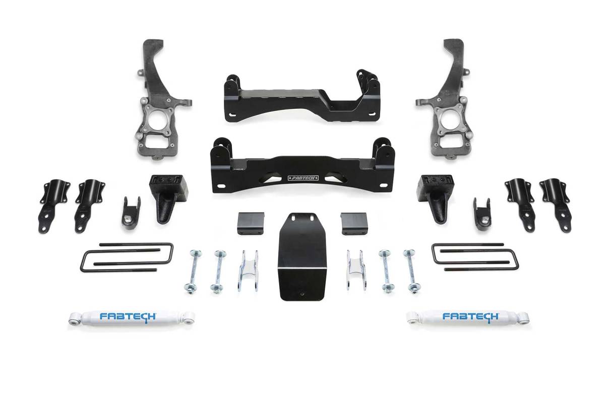 Image of Fabtech 6" Lift Kit w/ Performance Twin Tube Rear Shocks For 2021+ F150, 4WD