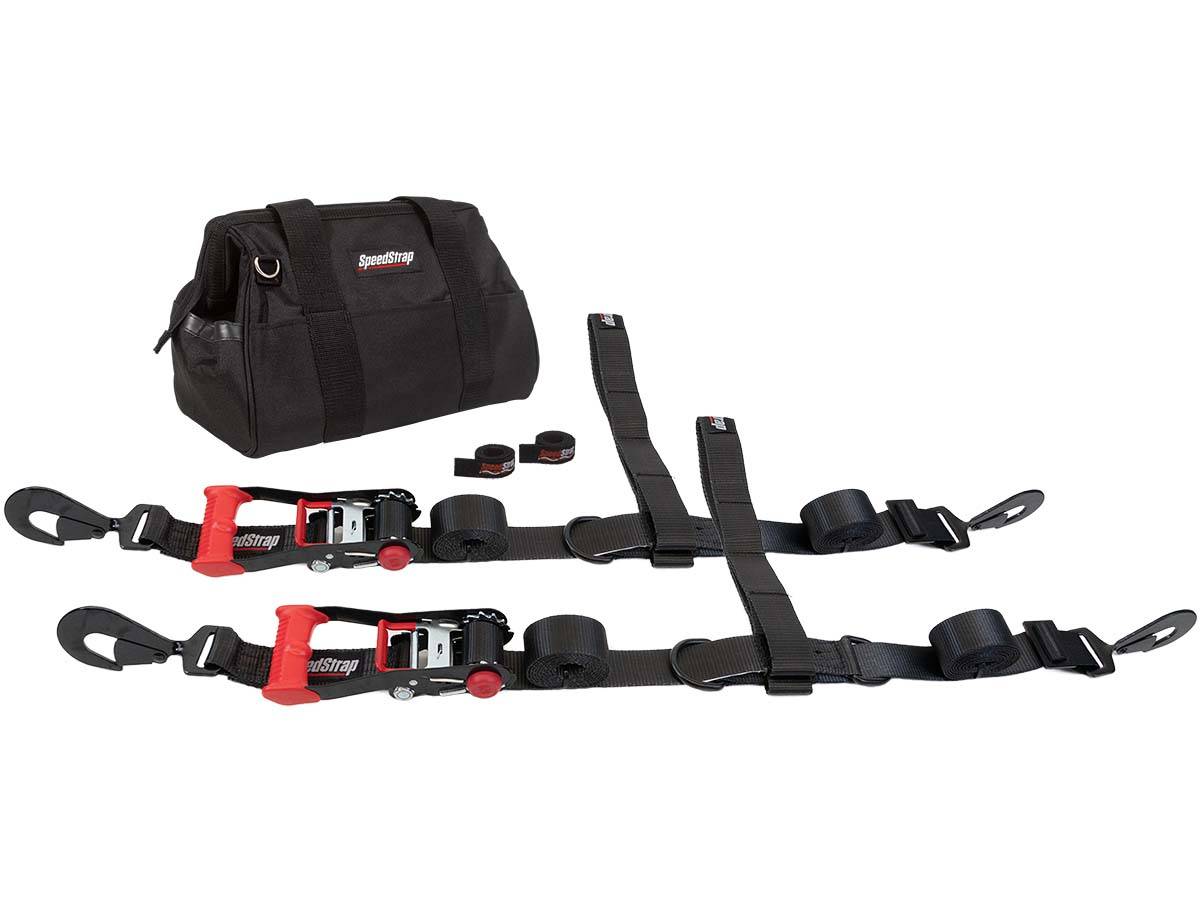 Image of SpeedStrap Heavy Duty Off-Road UTV/JEEP 2" Black Tire Bonnet Tie-Down Kit 71770
